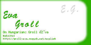 eva groll business card
